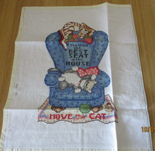 Best Seat In The House  Finished Cross Stitch Unframed 21cm x 36cm ( 8" x 14" )