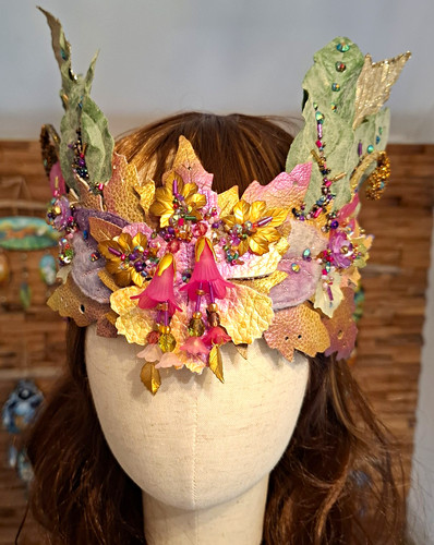 Unique leaf floral beaded - unique,