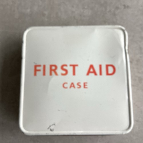 Vintage first aid tin - first,