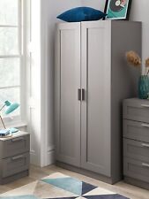 Taryn 2 Door Wardrobe Grey Stylish and Spacious Bedroom Storage Unit