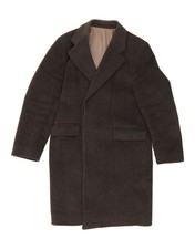 VINTAGE Mens Overcoat UK 42 XL Grey Wool CY09