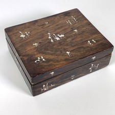 Vintage Inlaid Wooden Trinket