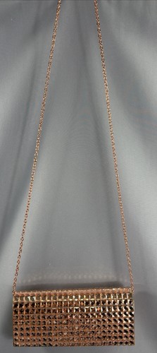Rose gold evening clutch bag - rose,