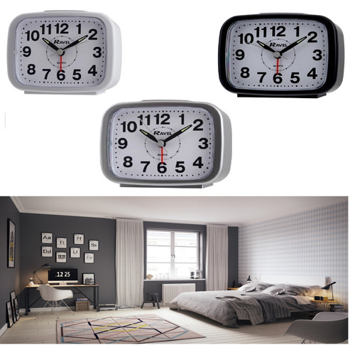 Ravel quartz alarm clock black - ravel,