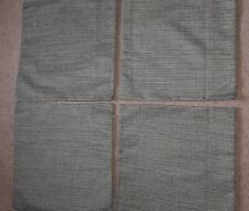 New 4 x Cushion Covers, Homemade, Shades of Green Weave Fabric, Size 45cm x 44cm