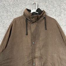 Vintage Gant Jacket Mens Size XL Brown Double Decker Coat Lined Cord Trim Sleeve