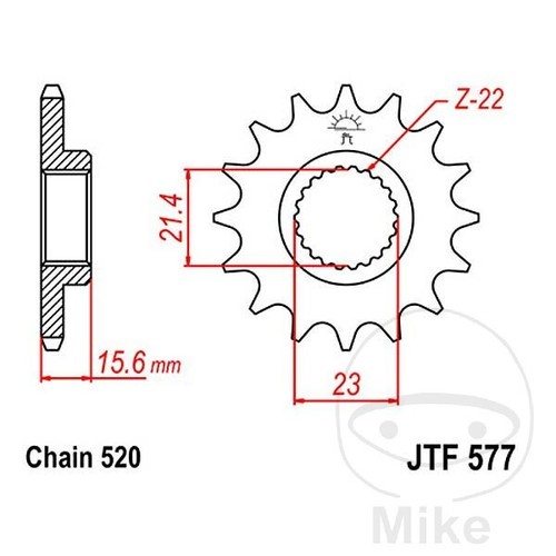 Sprocket for yamaha xtz - xtz, 660