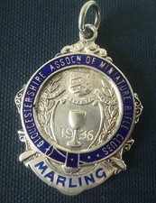Silver Shooting Medal 1936 Gloucestershire Association Of Miniature Rifle Clubs
