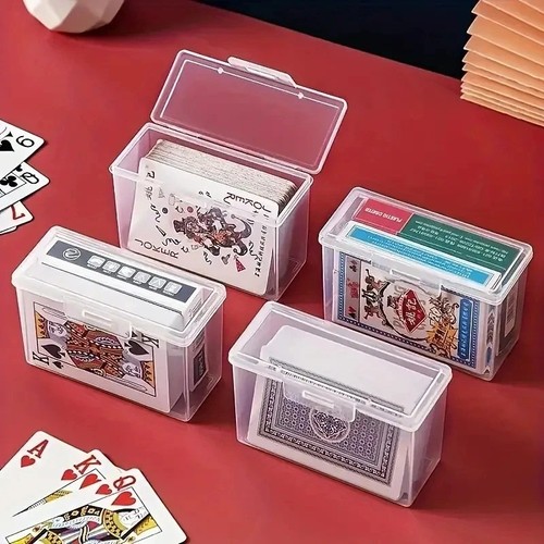 3pcs clear playing card box - clear,