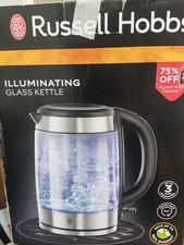 Russell Hobbs 21600-10 Illuminating Glass Kettle 1.7L, 3000W, Black