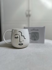 New In Box Abstract Face White
