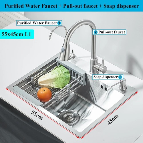 Led inset kitchen sink set - kitchen,