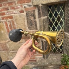 Vintage brass car horn bugle - vintage,