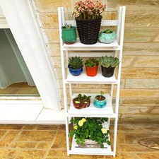 White 3 Tier Ladder Book Shelf