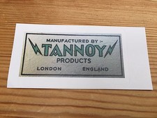 One large vintage style TANNOY rear speaker label