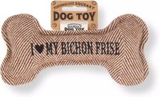 Squeaky Dog Toy Bone Shaped – Pre-Personalised with Dog Names & Breeds