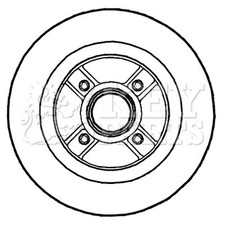 2x Brake Discs Solid For