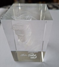 Elvis Presley Clear and Smoked Solid Glass Ornament