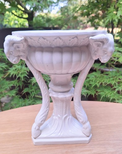 White italian pottery - italian, rams