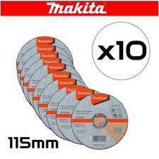 Makita 115mm Cutting Discs x10 Set Stainless Steel Inox Slitting Wheel 1mm 4.5"