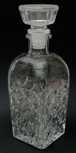 Clear pressed glass square - glass,
