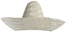 WHITE MEXICAN SOMBRERO HAT NO