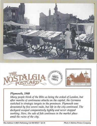 Postcard plymouth blitz - postcard,