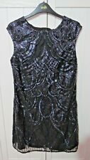 Lipsy Black Deco Sequin Shift