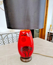 Stunning large Vintage Poole Pottery "African Sky" Table Lamp with Shade