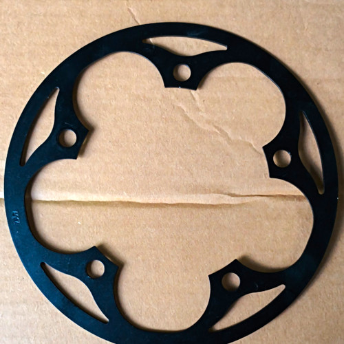 Black metal bicycle chainring - black,