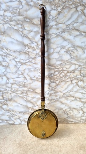 Antique brass bed warmer - antique,