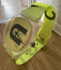 Vintage Maxi Swatch Nautilus 1996 GV224 “Caution” Wall Clock Giant Watch Working