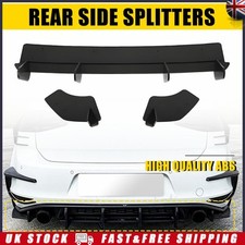 For VW Golf MK7 MK7.5 R GTI GTD TSI TDI Front Bumper Lip Splitter + Side Skirts