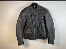 Weise Black Leather Motorcycle Jacket Size 12  With Armour