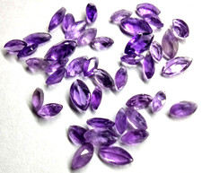 5.0ct Loose Natural  Marquise cuts of Amethyst Gemstones