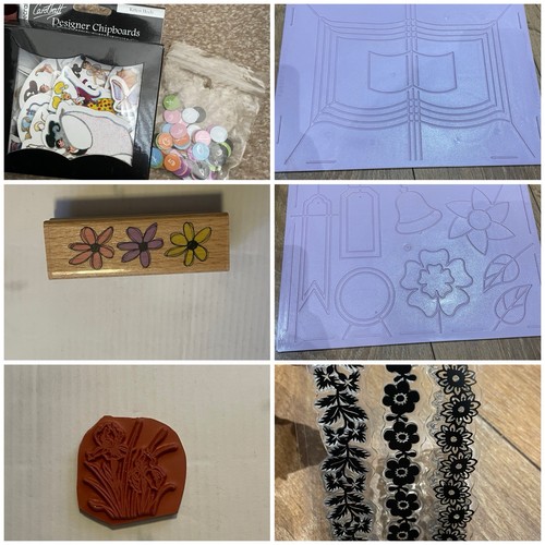 Embossing board and stamp - and,