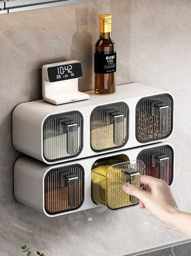 Wall mounted spice - rack, drawer
