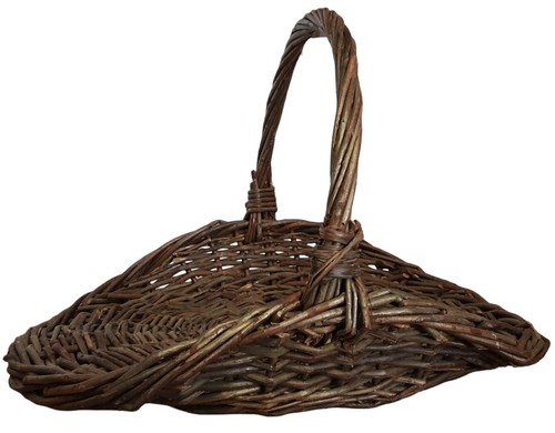 Wicker garden trug basket - wicker,