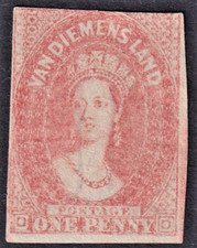 TASMANIA - 1d Dull Vermillion