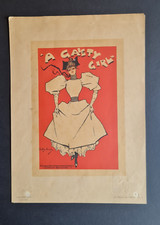 Antique (1895) print - Les Maitres de l'Affiche pl. 4 Gaiety Girl - Dudley Hardy