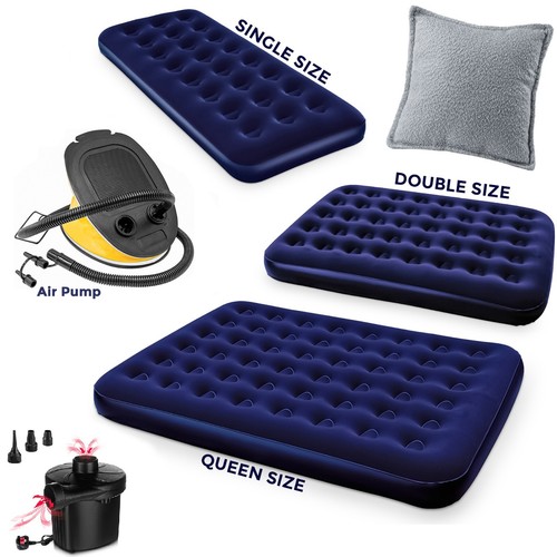 Double single airbed flocked - double,
