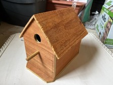 Bird House - Wooden Brown for Nesting / Garden / Wall (unwanted gift)