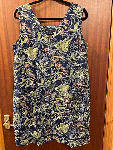 Next linen mix shift dress - mix,