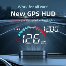 Universal Car Digital GPS Speedo Speed Gauge MPH HUD Head Up Display Speedometer