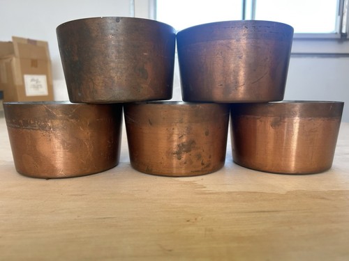 Vintage copper dessert moulds