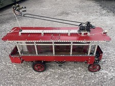 VINTAGE MECCANO SUPER MODEL SINGLE DECKER TRAM…26.5 INCHES LONG… STUNNING