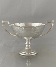 GOLFING Sterling Silver Trophy Cup 1927 Sheffield GOLF CLUBS ON BASE 10cm Superb
