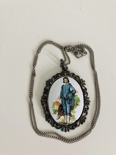 Vtg blue boy - pendant, necklace