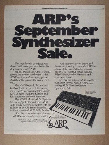 1975 arp axxe - arp,