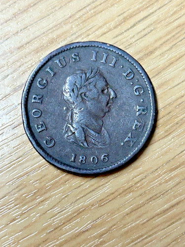 1806 george 3rd halfpenny - 1806,